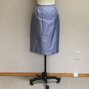 Vintage 90’s silk shantung pale periwinkle skirt